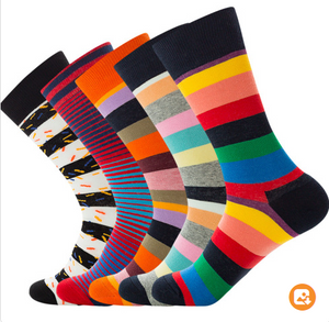 Multipack High Ankle Medium Thickness Colorful Casual Cotton sock