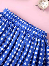 Load image into Gallery viewer, Graphic Bow Detail Top and Polka Dot Pleated Skirt Set
