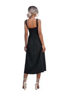 Square Neck Backless Dress