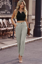 Load image into Gallery viewer, Ankle-Length Straight Leg Pants with Pockets
