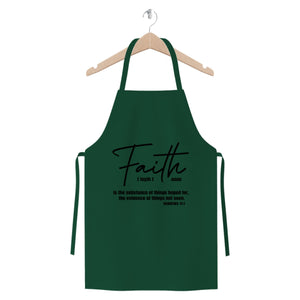 Faith The Substance Of Things Hoped For, Black Graphic Text Premium Jersey Apron