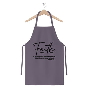 Faith The Substance Of Things Hoped For, Black Graphic Text Premium Jersey Apron