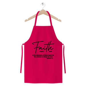 Faith The Substance Of Things Hoped For, Black Graphic Text Premium Jersey Apron