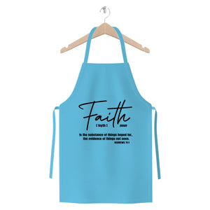 Faith The Substance Of Things Hoped For, Black Graphic Text Premium Jersey Apron