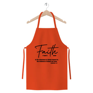 Faith The Substance Of Things Hoped For, Black Graphic Text Premium Jersey Apron