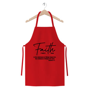 Faith The Substance Of Things Hoped For, Black Graphic Text Premium Jersey Apron