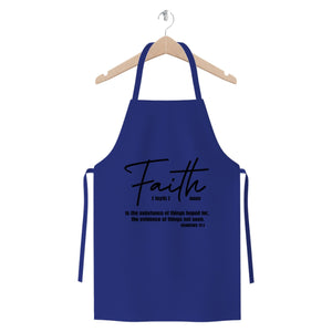 Faith The Substance Of Things Hoped For, Black Graphic Text Premium Jersey Apron