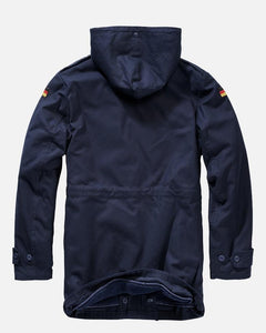 Men's Heavy Winter Flag Parka Coat-Black
