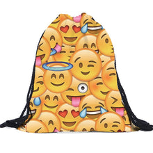 Cargar imagen en el visor de la galería, Bolsa unisex con cordón y diseño de emoji en 3D 
