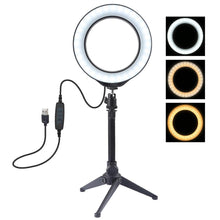 Load image into Gallery viewer, Video Light Dimmable LED Selfie Ring Light USB Photography Light
