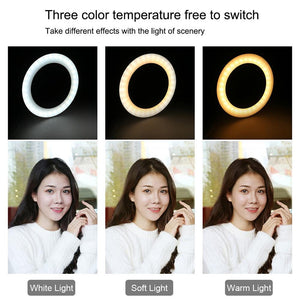 Video Light Dimmable LED Selfie Ring Light USB Photography Light