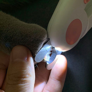 Pet Nail Clipper Dog Cat Cutter Beauty Scissors LED Lighting Puppy