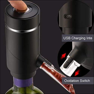 Decantador de vino eléctrico retráctil con oxidante